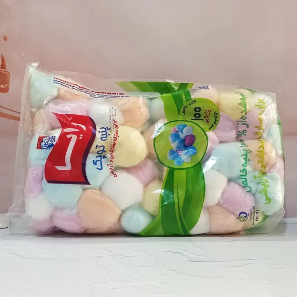 پنبه آرایشی توپی رنگی رایا